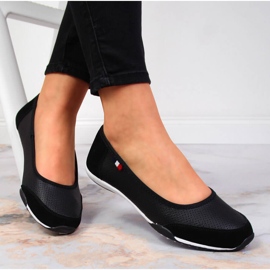 Bailarinas mujer caladas en piel negra Filippo negro 4