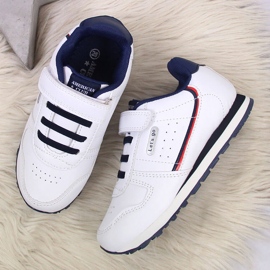 Deportiva infantil velcro American Club blanca blanco 4