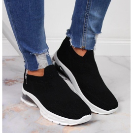 Zapatillas deportivas mujer slip on negras Potocki negro 7