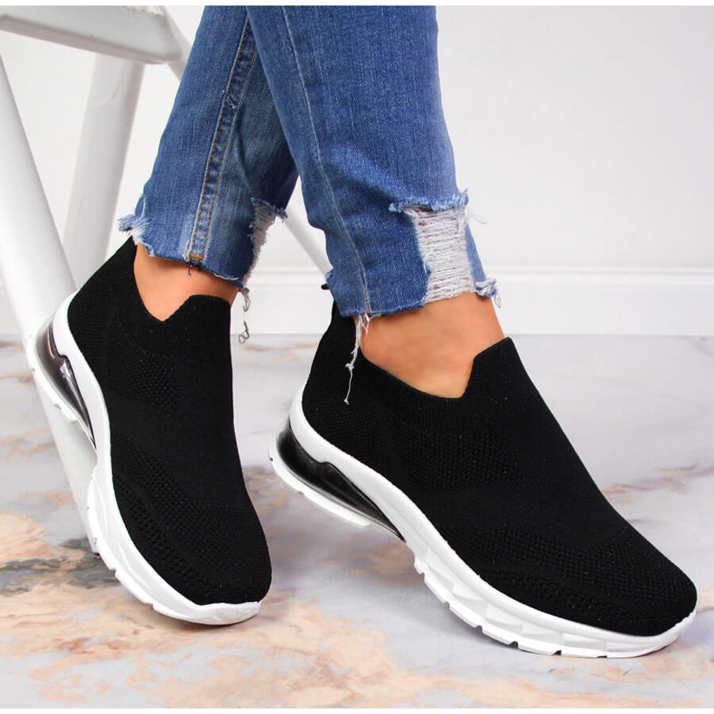 Zapatillas deportivas mujer slip on negras Potocki negro 1