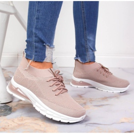 Zapatos deportivos de mujer, calcetines, rosa sucio Potocki rosado 5