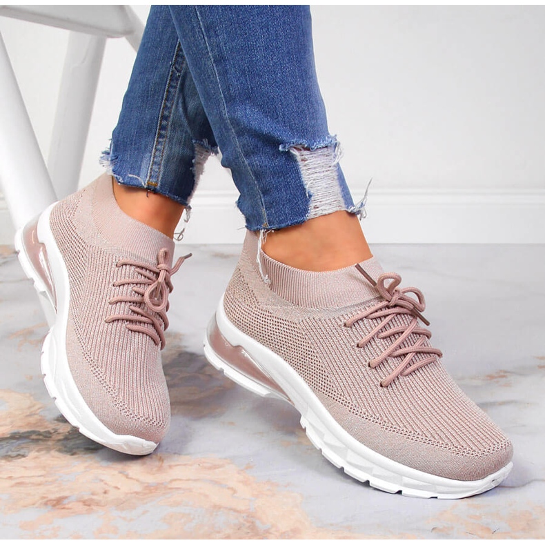 Zapatos deportivos de mujer, calcetines, rosa sucio Potocki 1