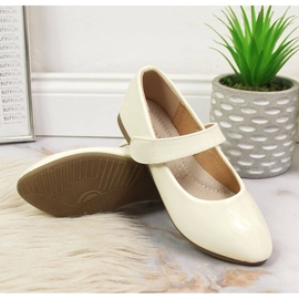 Bailarinas de niña con velcro Potocki crudo 4