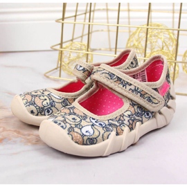 Bailarinas para niña con velcro beige en zorros de Befado 2