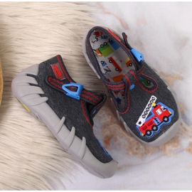 Zapatillas de estar por casa para niño Befado gris y rojo 2