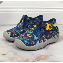 Zapatillas de estar por casa de niño, azul marino y gris Befado 2