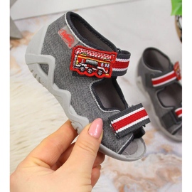 Zapatillas de niños para jardín de infantes en nabos Befado grises. 1