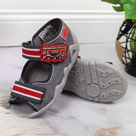 Zapatillas de niños para jardín de infantes en nabos Befado grises. 3