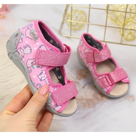 Zapatillas de niña para jardín de infantes en nabos Befado rosas. rosado 1