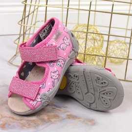 Zapatillas de niña para jardín de infantes en nabos Befado rosas. rosado 4