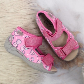 Zapatillas de niña para jardín de infantes en nabos Befado rosas. rosado 3