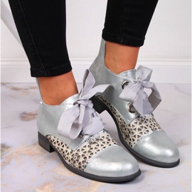 Botines Jezzi primavera mujer calados plata 6