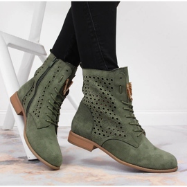 Botas primavera mujer caladas oliva Jezzi verde 5