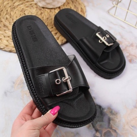 Negro Pantuflas negras de mujer Big Star JJ274A307 2