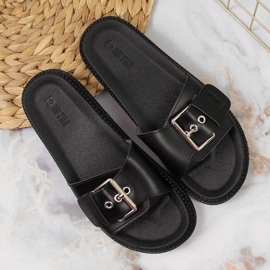Negro Pantuflas negras de mujer Big Star JJ274A307 3