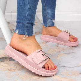 Zapatillas rosa Big Star en plataforma JJ274A308 rosado 7