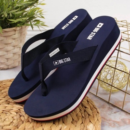 Chanclas con cuña Big Star JJ274A331 azul 3
