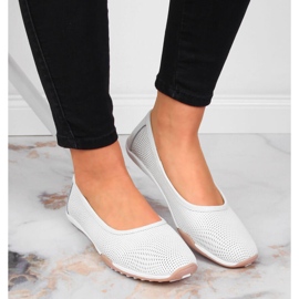 Bailarinas mujer piel calada slip-on blanco Filippo 7