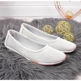 Bailarinas mujer piel calada slip-on blanco Filippo 4