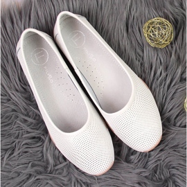 Bailarinas mujer piel calada slip-on blanco Filippo 5