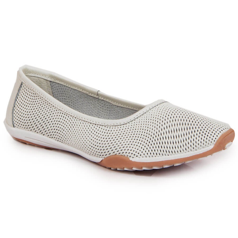 Bailarinas mujer piel calada slip-on blanco Filippo 2