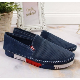 Zapatos mujer piel cómodos Artiker azul marino 4