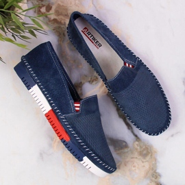 Zapatos mujer piel cómodos Artiker azul marino 5