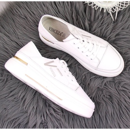 Zapatos de mujer de piel, zapatillas blancas Vinceza 3
