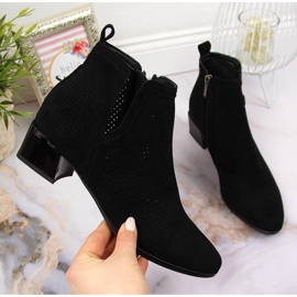 Botas negras caladas mujer Vinceza negro 1