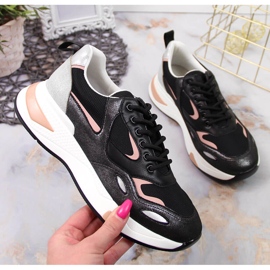 Deportivas mujer Vinceza negras negro multicolor 2