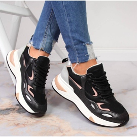 Deportivas mujer Vinceza negras negro multicolor 1