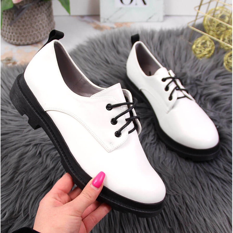 S.Barski Zapatos con cordones de mujer, blanco S. Barski 1 S.Barski Zapatos con cordones de mujer, blanco S. Barski 1