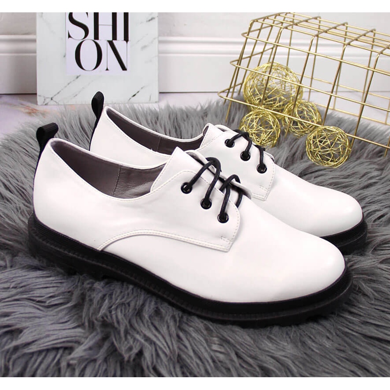 S.Barski Zapatos con cordones de mujer, blanco S. Barski 2 S.Barski Zapatos con cordones de mujer, blanco S. Barski 2