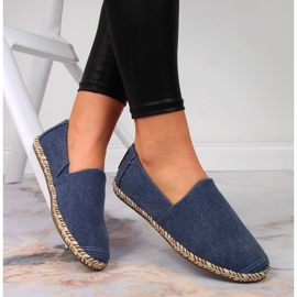 Alpargatas vaqueras de mujer Big Star JJ274902 azul marino 1