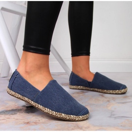 Alpargatas vaqueras de mujer Big Star JJ274902 azul marino 2