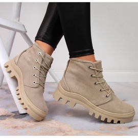 Deportivas mujer Filippo de piel beige 1