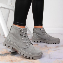 Deportivas de mujer en piel gris Filippo gris 3