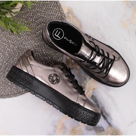 Zapatos mujer piel plata Filippo plata 6