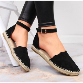 Sandalias alpargatas mujer negras Jezzi negro 1