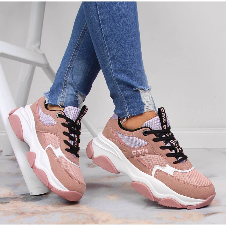 Deportivas deportivas mujer rosa Big Star JJ274577 rosado 1