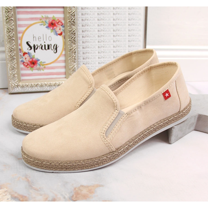 Alpargatas mujer slip on beige Big Star JJ276001 2 Alpargatas mujer slip on beige Big Star JJ276001 2