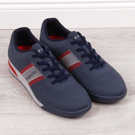 Zapatos Bugatti de hombre azul marino 3