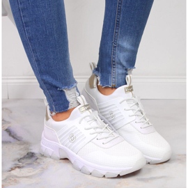 Zapatillas de mujer en la plataforma blanca de Bugatti. 7