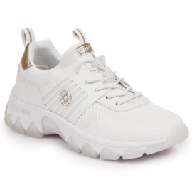 Zapatillas de mujer en la plataforma blanca de Bugatti. 2