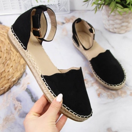 Sandalias mujer eVento alpargatas negras negro 2