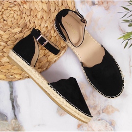 Sandalias mujer eVento alpargatas negras negro 4