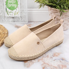 Alpargatas slip on beige para mujer eVento 3