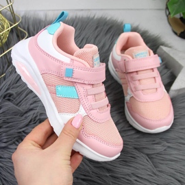 Deportiva niña American Club rosa con velcros rosado 1