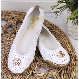 Bailarinas mujer caladas blancas Rieker 41459-80 13