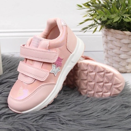 Deportiva niña American Club rosa con velcros rosado 4
